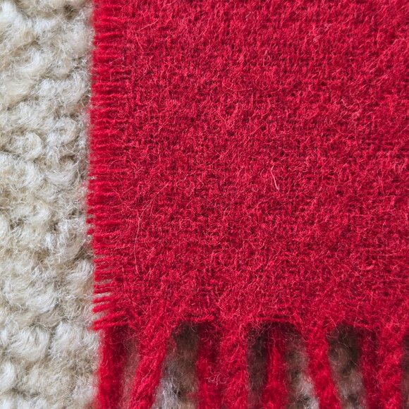 NWT Bronte by Abraham Moon Red Merino Wool Scarf - Picture 11 of 14